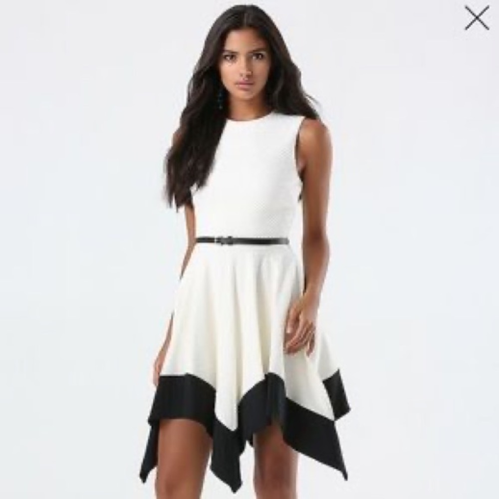 Bebe Jacquard handkerchief dress, XS